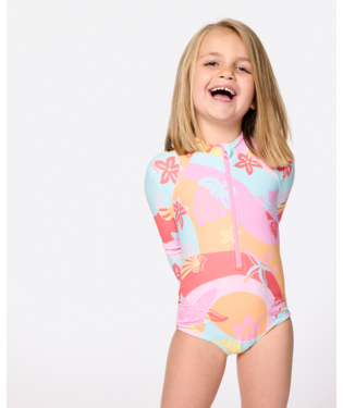 Island Days Long Sleeve Surf Suit Swimsuit - Girls (1-8 years) - Beachin Surf