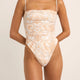 Jean Paisley Scrunched Side One Piece - Beachin Surf