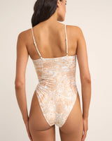 Jean Paisley Scrunched Side One Piece