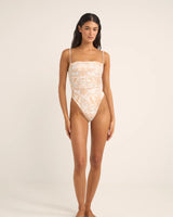 Jean Paisley Scrunched Side One Piece