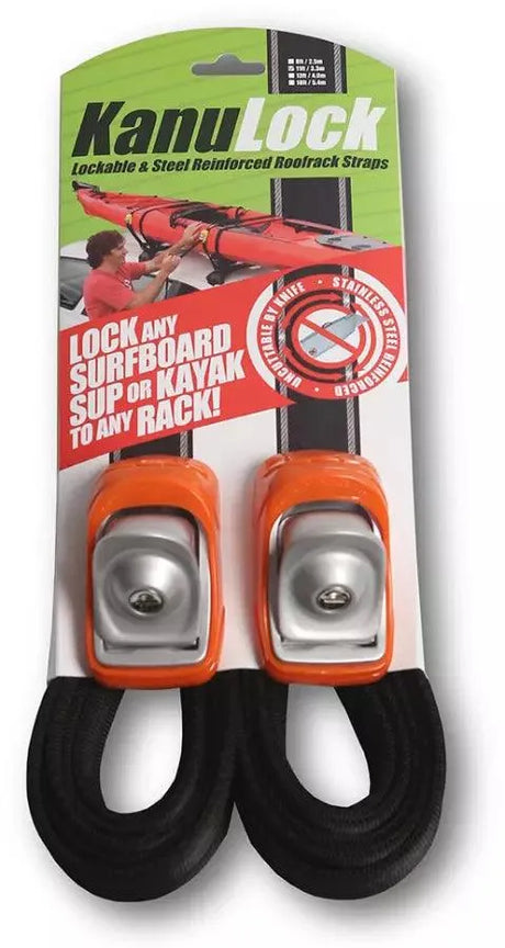 Kanulock Lockable Tiedown Set 3.3M /11 Ft - Beachin Surf
