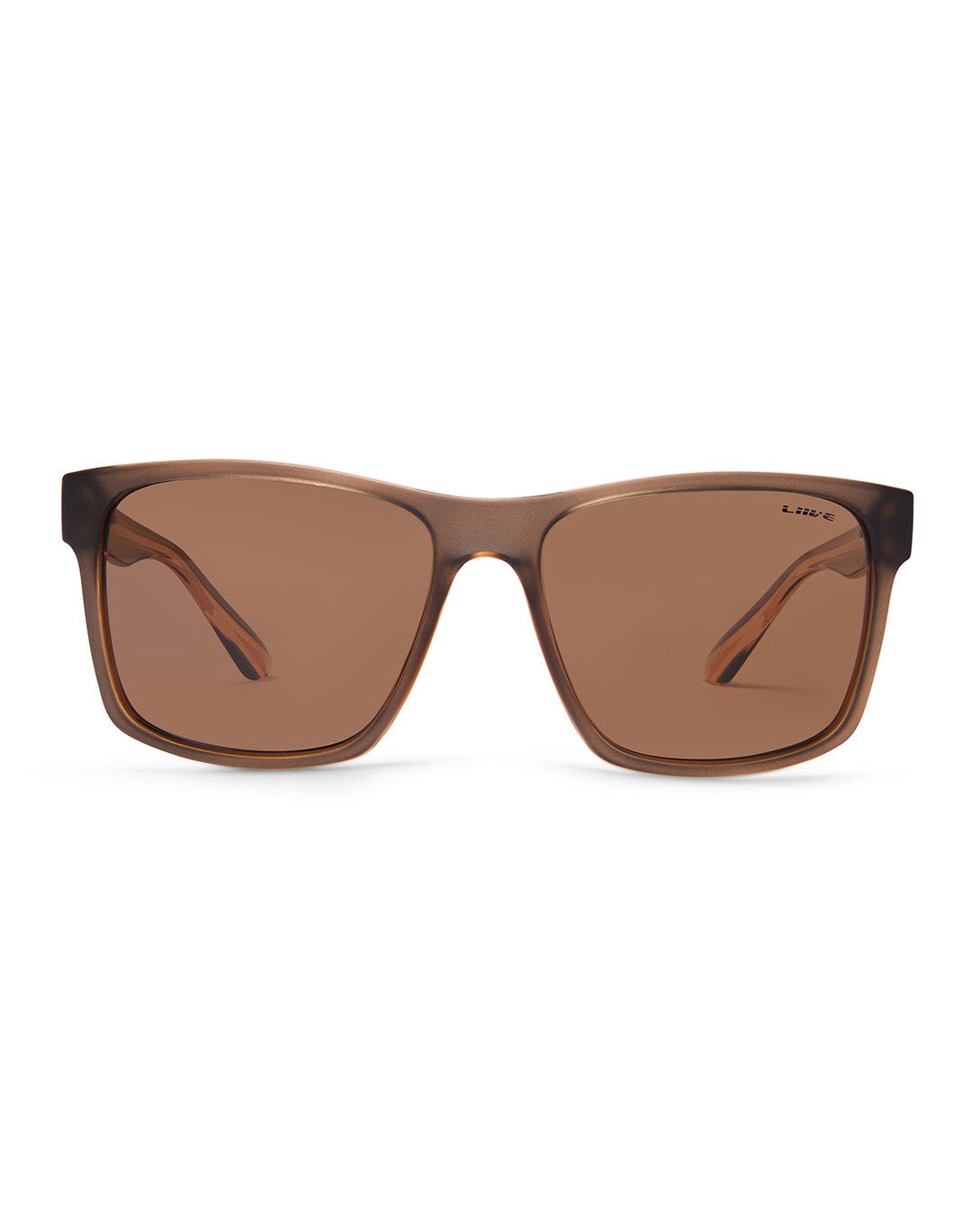 Liive Kerrbox Polarised Matt Xtal Beer sunglasses front view - Beachin Surf