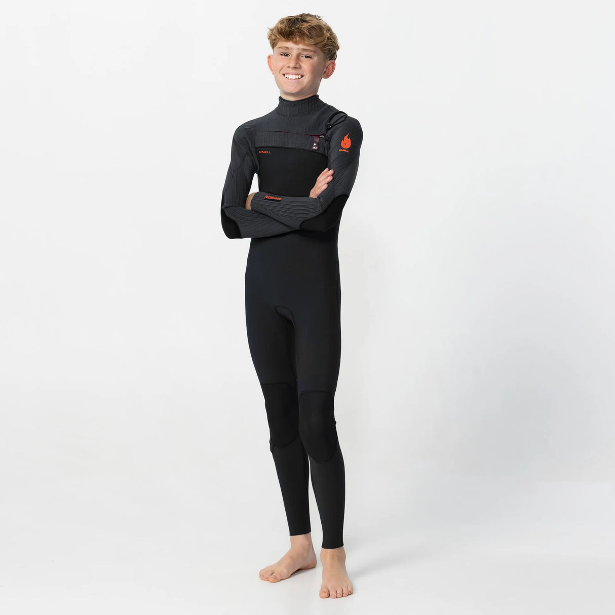 kids-hyperfire-3-2mm-steamer-chest-zip-black_5522oa-002_03s - Beachin Surf