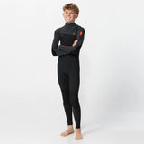 kids-hyperfire-3-2mm-steamer-chest-zip-black_5522oa-002_03s - Beachin Surf