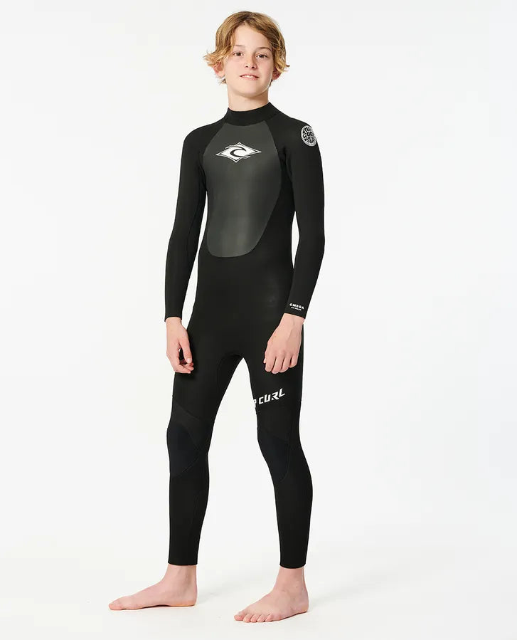 Kids Omega 3/2 Back Zip Wetsuit Steamer - Beachin Surf