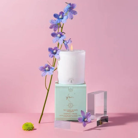 Kori' | Crystal Infused Candle Of H- Ope | Cocktails + Dreams - Beachin Surf