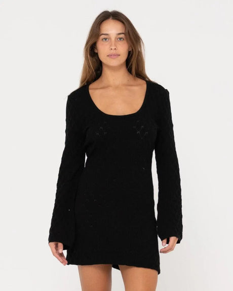 Leo Long Sleeve Knit Mini Dress - Beachin Surf