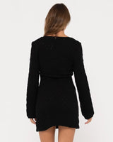 Leo Long Sleeve Knit Mini Dress - Beachin Surf