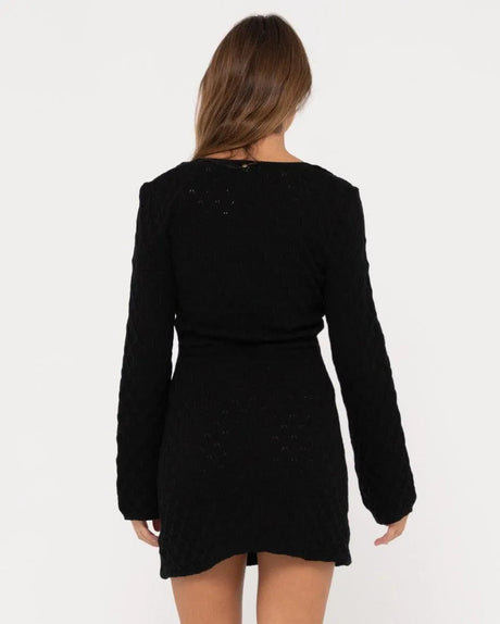 Leo Long Sleeve Knit Mini Dress - Beachin Surf