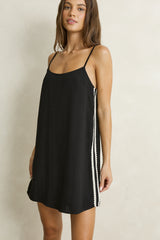 Linen Lace Slip Mini Dress