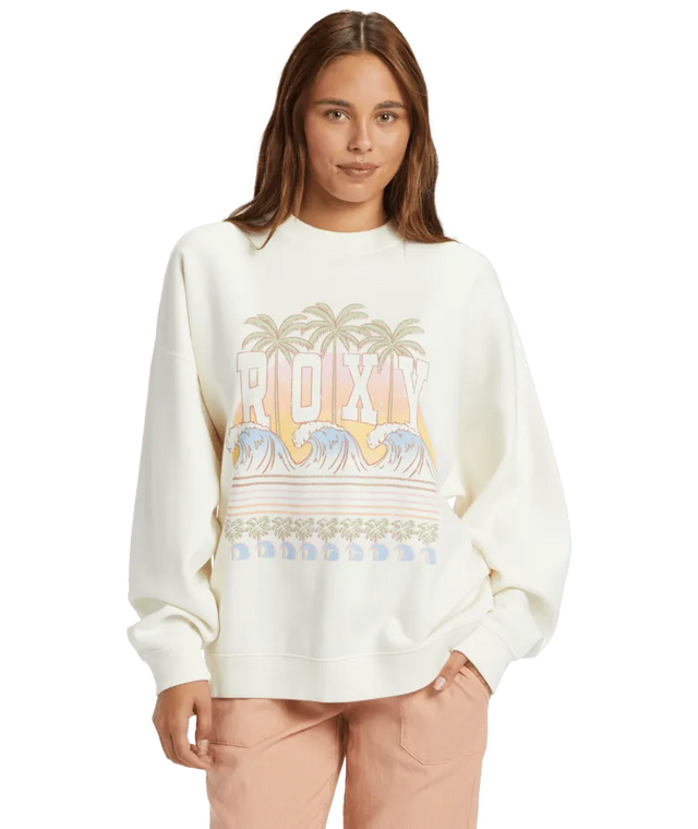 Lineup Oversized Crew Pullover Sweatshirt - Beachin Surf