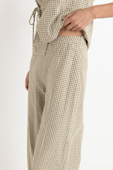 Lola Check Wide Leg Pant