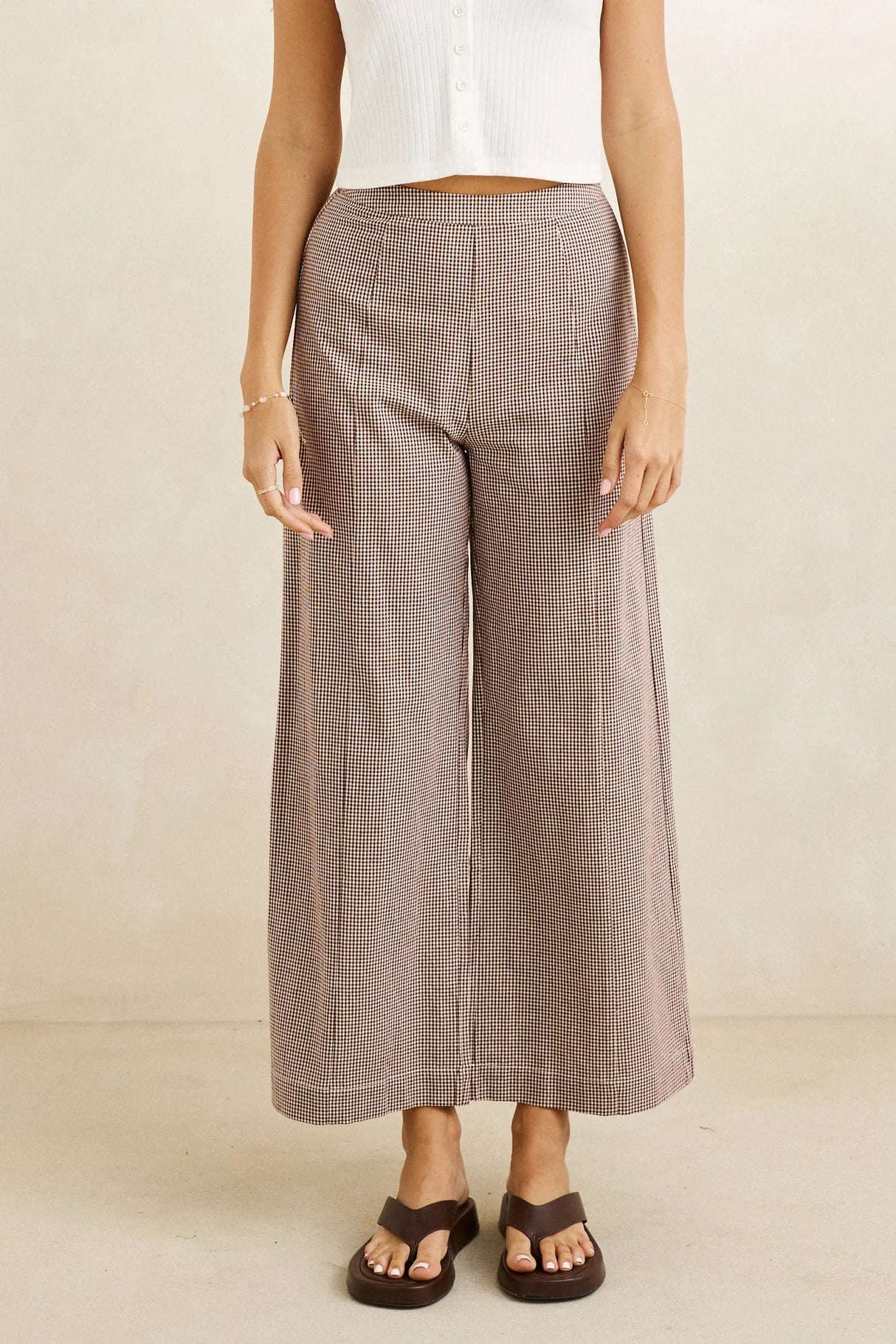london-check-wide-leg-pant-cho-0726W-PA03-CHO-1_1 - Beachin Surf