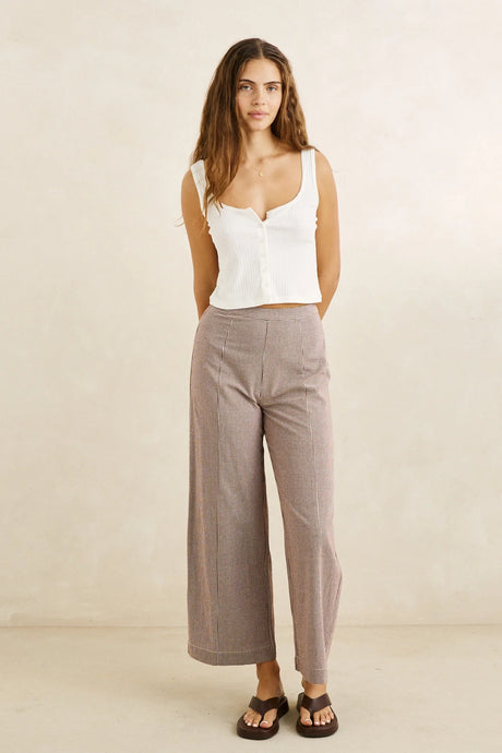 london-check-wide-leg-pant-cho-0726W-PA03-CHO-5_1 - Beachin Surf