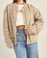 Luca Oversized Check Bomber Jacket - Beachin Surf