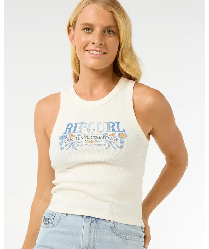 Luna Ribbed Tank - Beachin Surf