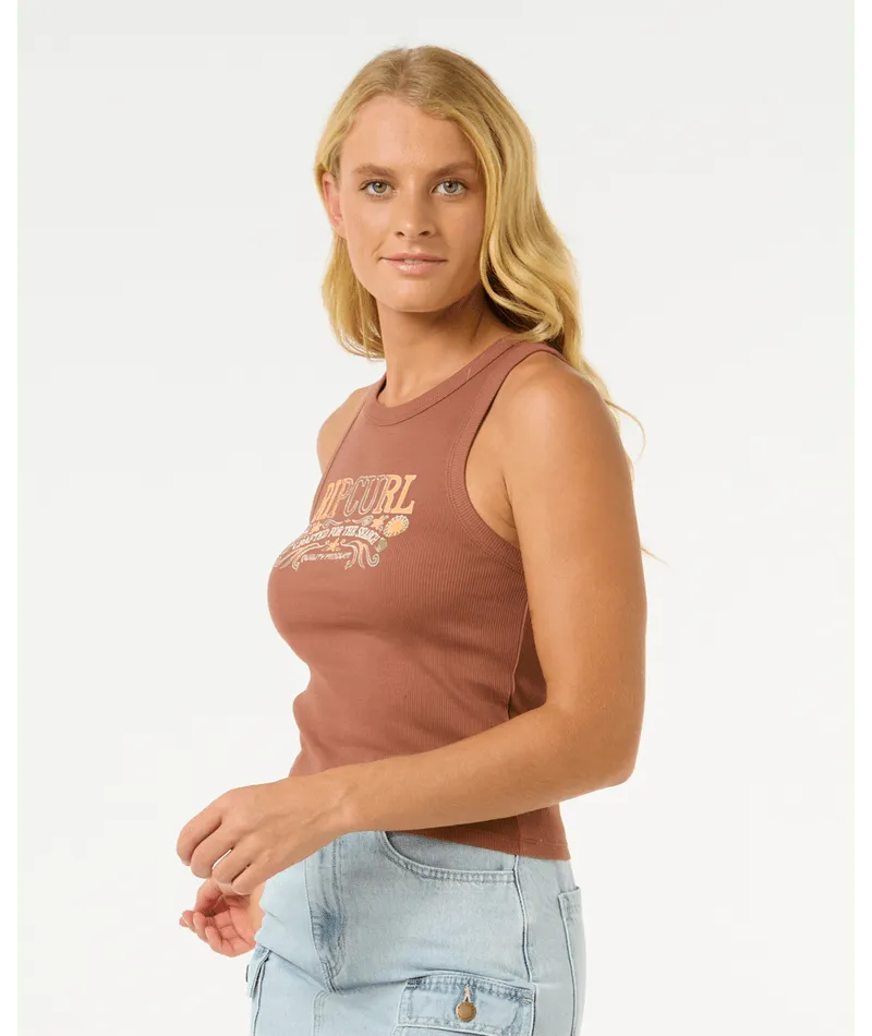 Luna Ribbed Tank - Beachin Surf