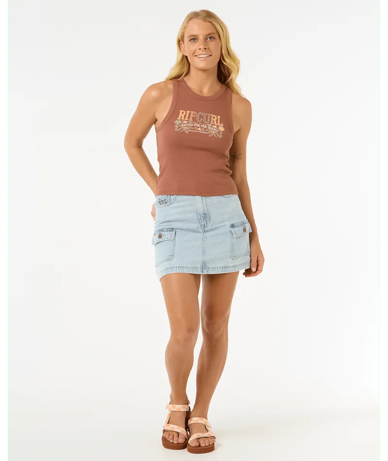 Luna Ribbed Tank - Beachin Surf