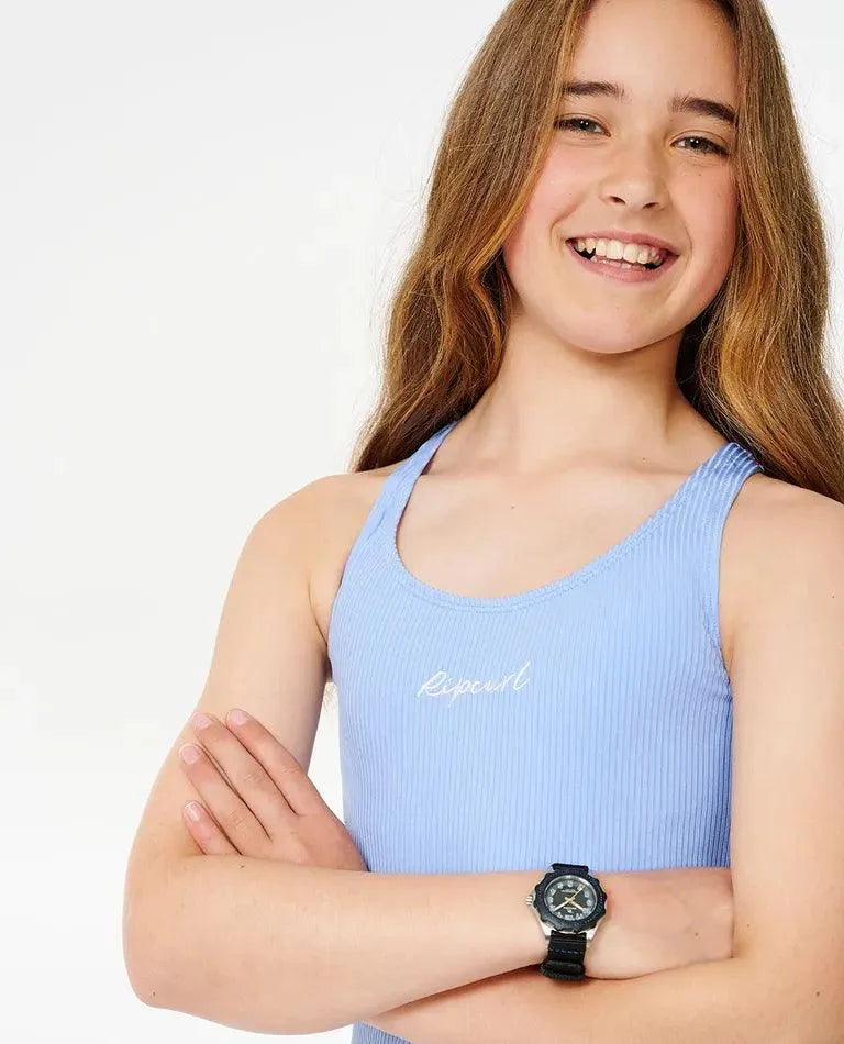 Lux Rib One Piece Swimsuit - Girls (8-16 Years) - Beachin Surf