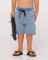 MANILA FOLDER DENIM ELASTIC SHORT RUNTS - Beachin Surf