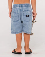 MANILA FOLDER DENIM ELASTIC SHORT RUNTS - Beachin Surf