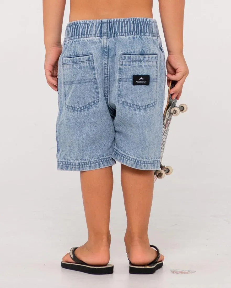 Manila Folder Denim Elastic Short Runts - Beachin Surf