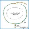 MARINE COLOURED BEADED CHOKER W/ PEARL & FLOWER - Beachin Surf