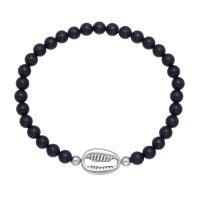 MATTE BLK BRACELET W/ COWRIE SHELL COMPONENT - Beachin Surf