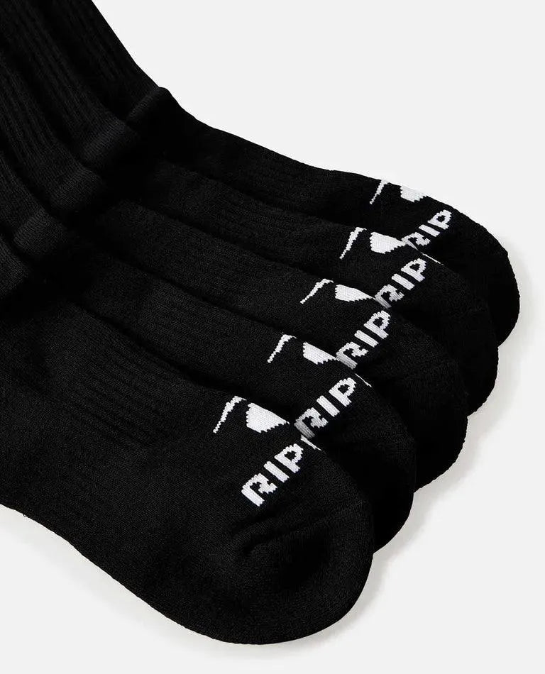 Men'S Brand Crew Sock - 5 Pack - Beachin Surf