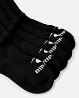 Men'S Brand Crew Sock - 5 Pack - Beachin Surf