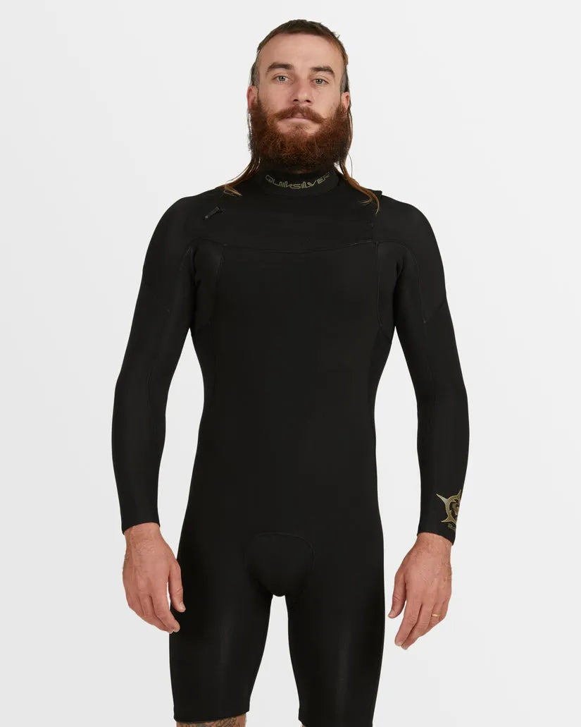 Mens 2/2mm Everyday Sessions Long Sleeve Chest Zip Springsuit - Beachin Surf