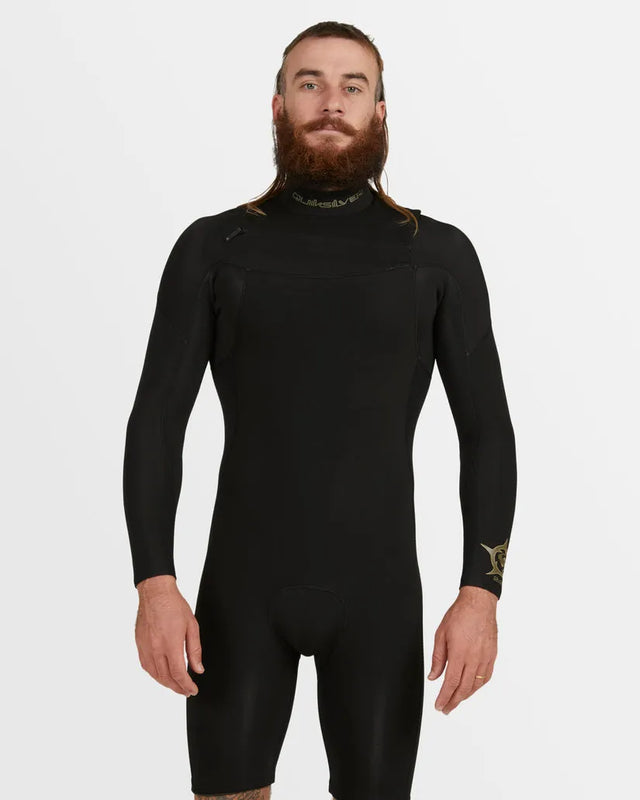 Mens 2/2mm Everyday Sessions Long Sleeve Chest Zip Springsuit - Beachin Surf