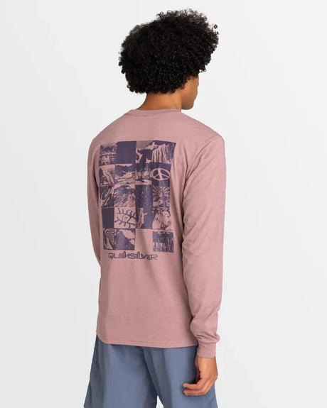 Mens Checker Mountain Long Sleeve T-Shirt - Beachin Surf