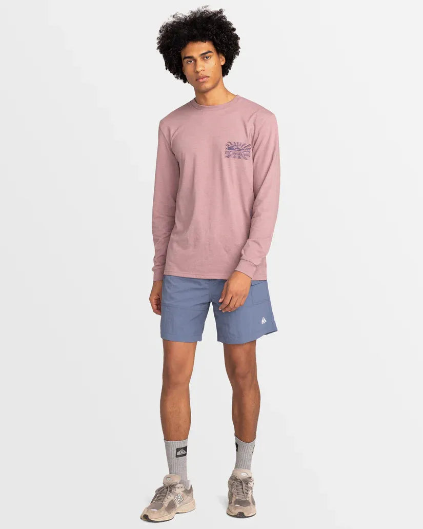 Mens Checker Mountain Long Sleeve T-Shirt - Beachin Surf