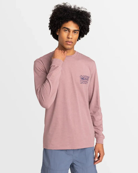 Mens Checker Mountain Long Sleeve T-Shirt - Beachin Surf
