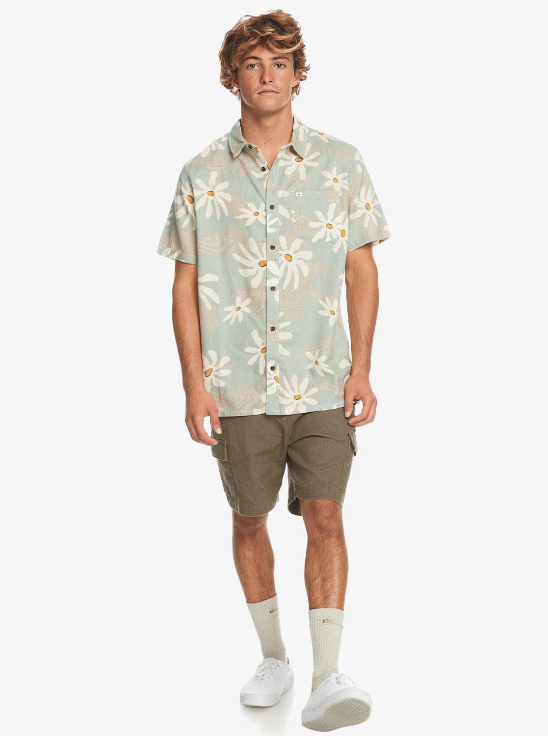 Mens Trippy Floral Short Sleeve Shirt - Beachin Surf