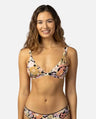 Mystic Floral Fixed Triangle Bikini Top - Beachin Surf
