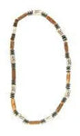 Natural/Metal Wave Bead Necklace - Beachin Surf