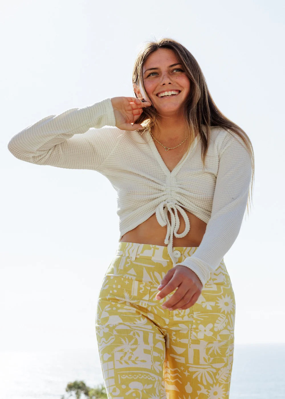Navato Knit LS Top - Beachin Surf