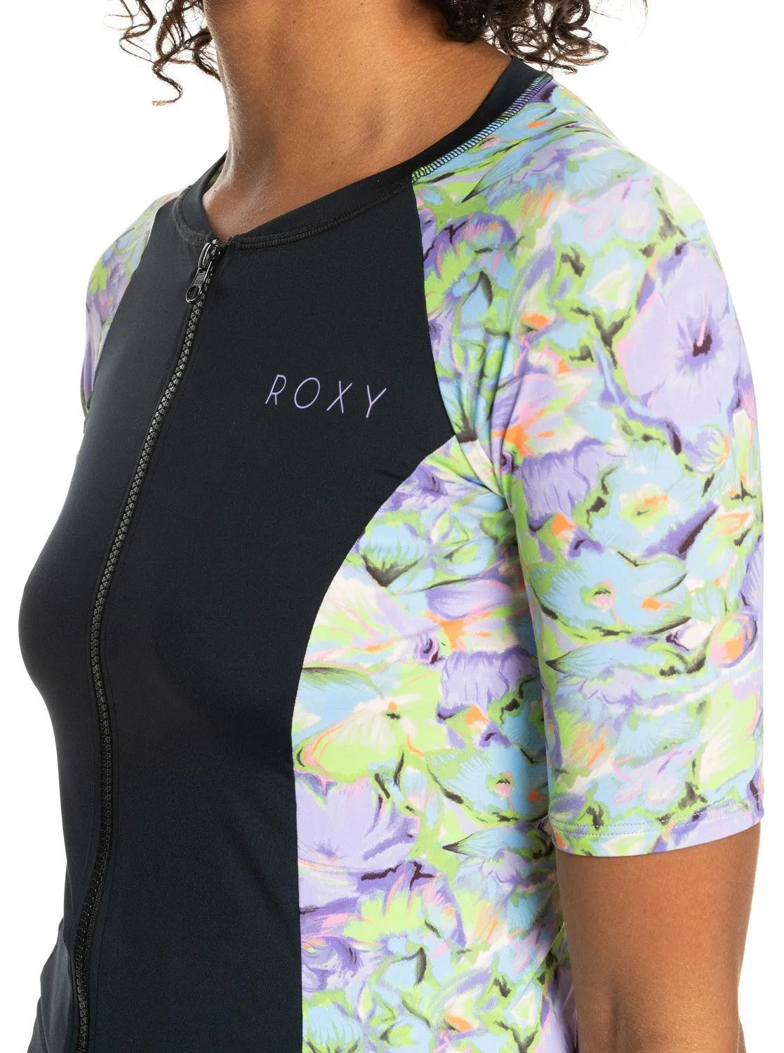 New Lycra Short Sleeve Zip-Up Rash Vest - Beachin Surf