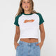 Norty Contrast Short Sleeve Graphic Baby Tee - Beachin Surf