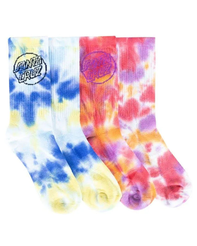 Opus Dot Santa Cruz Girls Crew Socks (2 Pack) - Beachin Surf