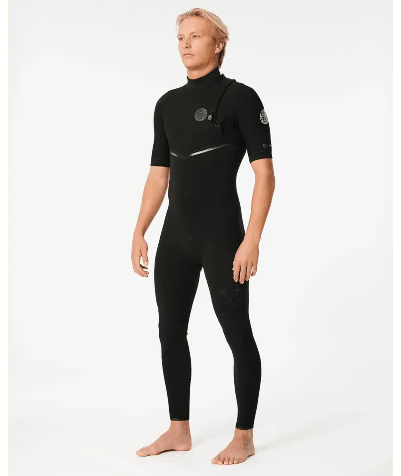 Rip Curl E-Bomb 2/2 Zip Free Short Sleeve Steamer Wetsuit Mens