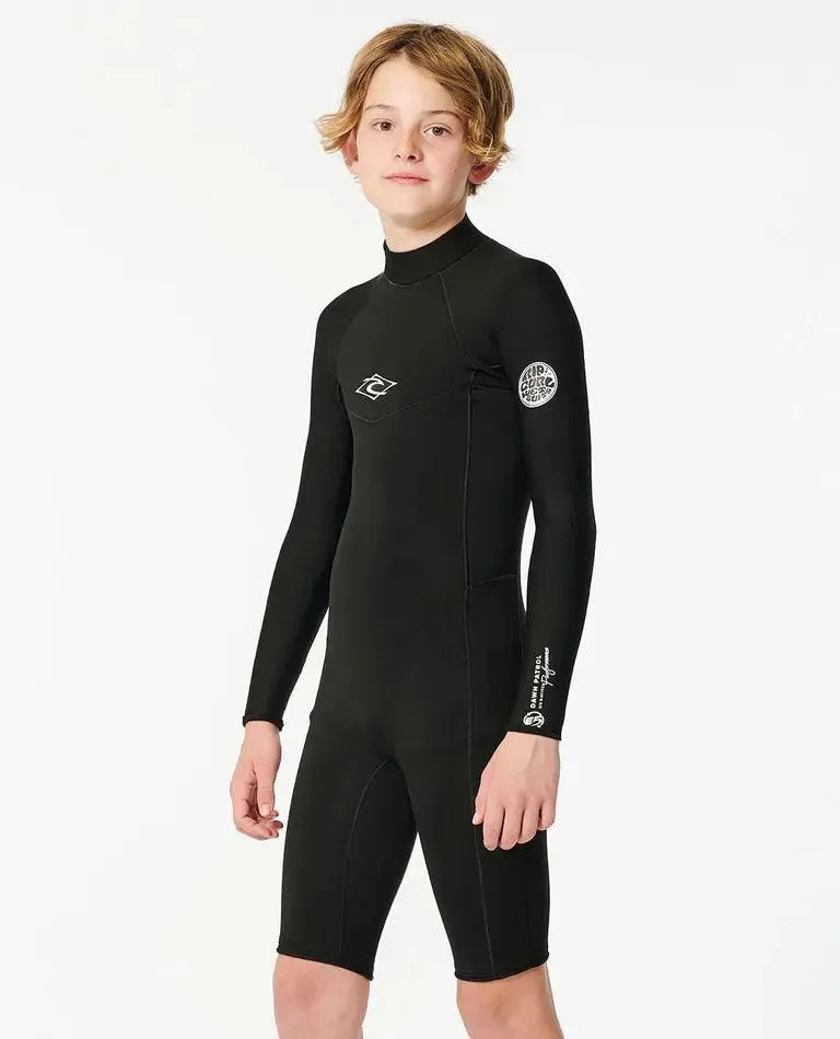 Boys Dawn Patrol Long Sleeve 2Mm Back Zip Short Leg Wetsuit