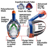 Land & Sea Orpheus Adult Full Face Mask Blue - Feature