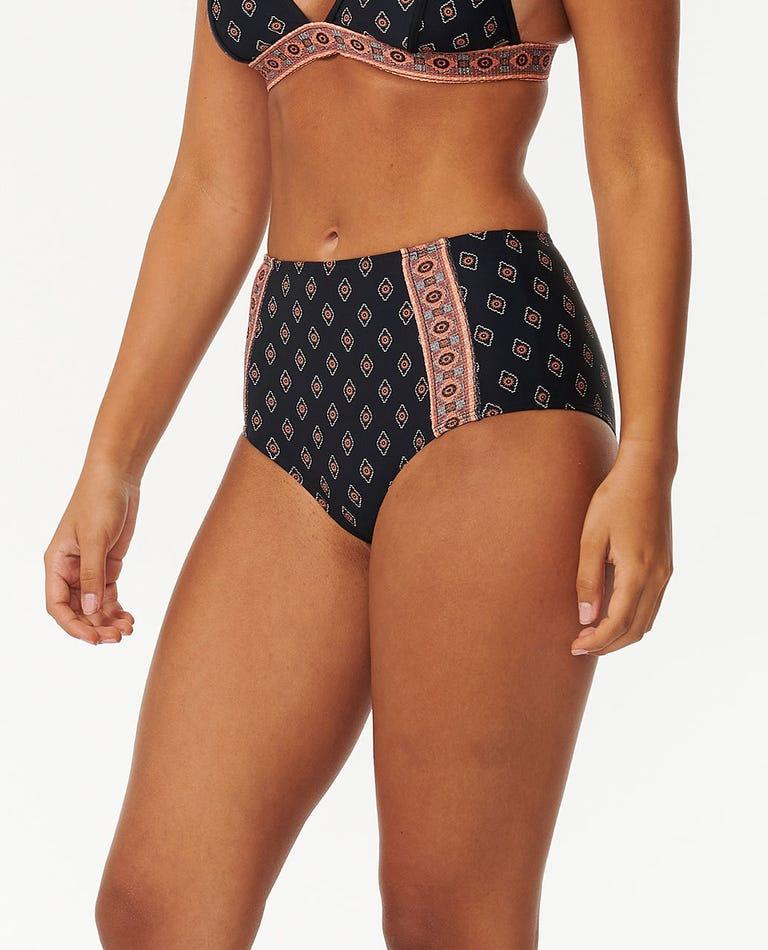 Pacific Dreams High Waist Cheeky Coverage Bikini Bottoms - Beachin Surf