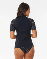 Pacific Dreams Short Sleeve Upf50+ Rash Vest - Beachin Surf