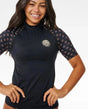 Pacific Dreams Short Sleeve Upf50+ Rash Vest - Beachin Surf