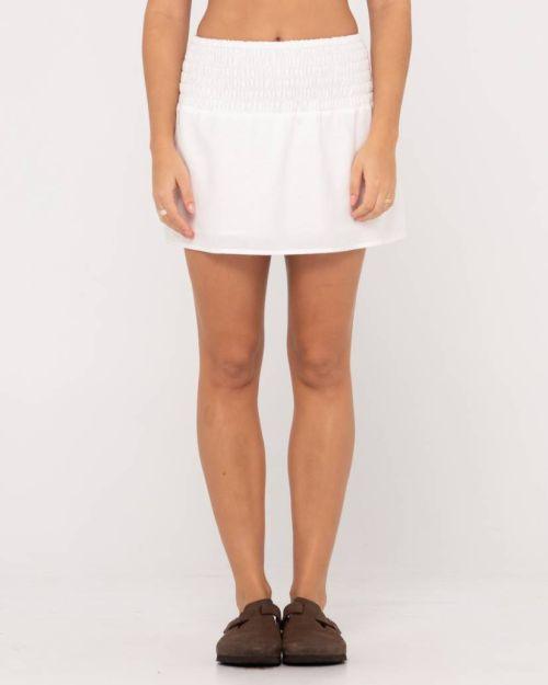 Palm Springs Shirred Mini Skirt - Beachin Surf