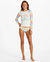 Paradise Check - Long Sleeve Rash Vest Set For Girls 4-14 - Beachin Surf